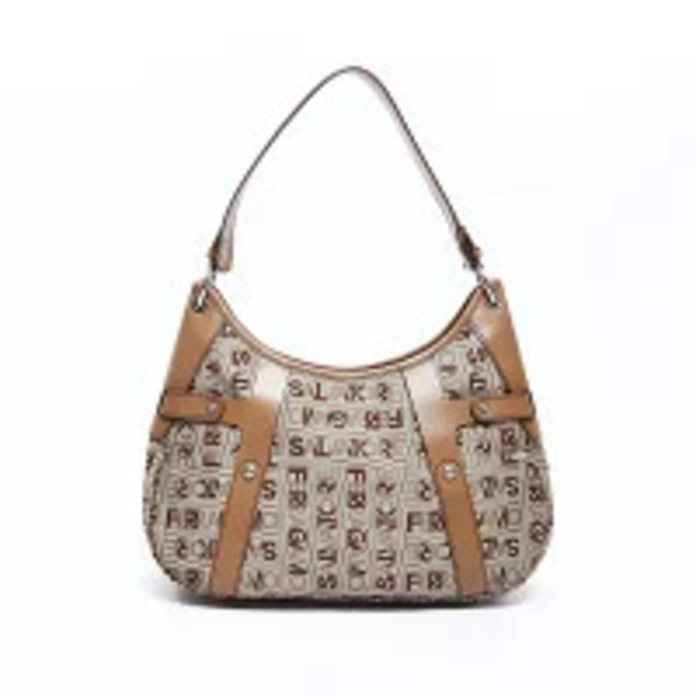 Salvatore Ferragamo Canvas Bag Shoulder over All Beige